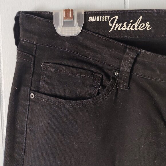 Smart Set Premium Denim Black Wash Skinny Jeans - Picture 5 of 8